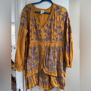 Anthropologie Meadow Rue Lisette embroidered dress